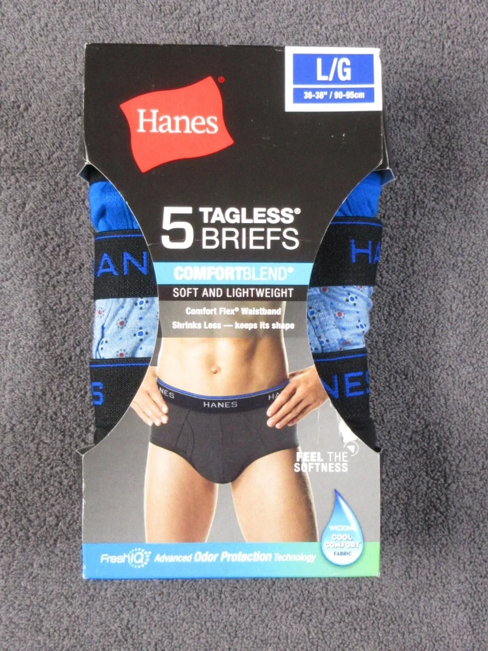 Men's Hanes tagless ComfortBlend fashion briefs - 3 pairs - interesting pattern